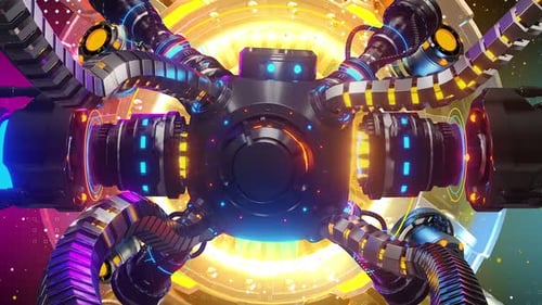 Futuristic Sci-Fi Reactor Core Looping Background