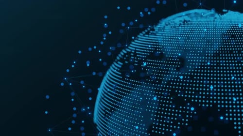 Futuristic Digital Earth Globe Network Connection Background