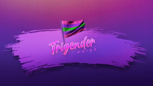 Animation d'arrière-plan du signe de genre Trigender 4k