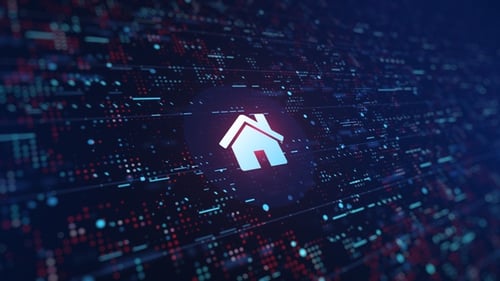 Home Icon Digitaler Hintergrund