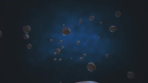 Metall-Asteroiden-Hintergrund