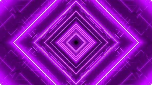 Abstract Neon Tunnel Loop Background