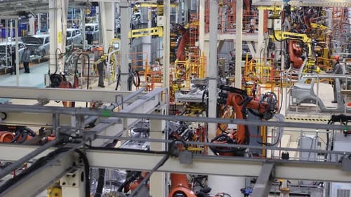 BELARUS BORISOV 29 septembre 2021 Assemblage moderne de voitures à l'usine Processus de soudage de carrosseries