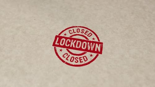 Animated Lockdown Closed Grunge Stamp