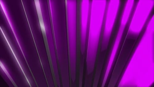 Abstract Geometric Purple Panels with Dynamic Glowing Light Loop