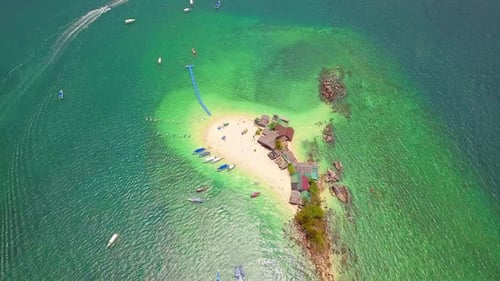 Aerial view of beach at Koh Khai, Andaman sea in Phuket island.Thailand