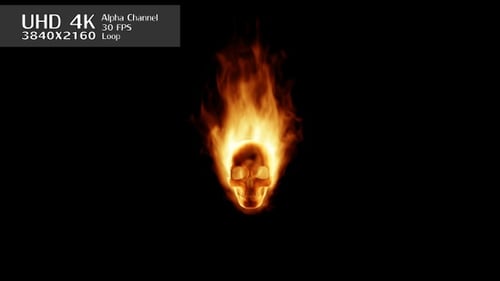 Feuer-Schädel 4k