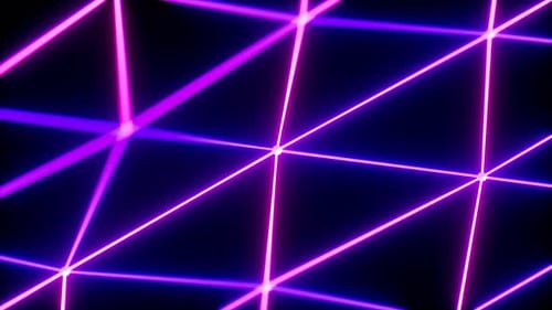 Abstract Glowing Neon Laser Grid Background Motion