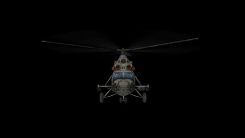 Realistic 3D Military Helicopter Flying Animation