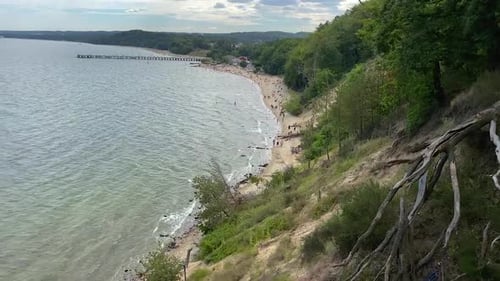Looking over the cliffs at Gdynia Orlowo Poland.