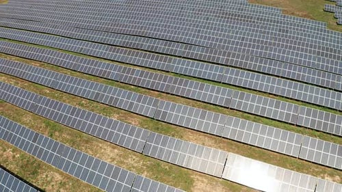 Solar Panel on a Background of a Beautiful Blue Sky. Green Energy.