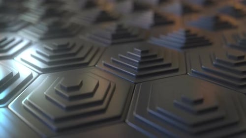 Abstract Geometric Hexagons Looping Motion Background