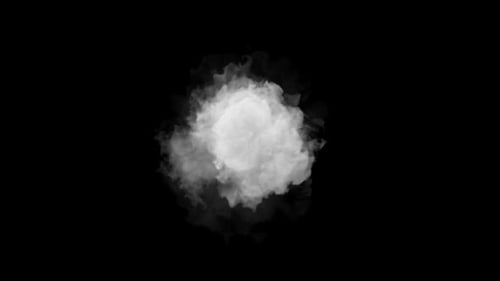 Fluid White Smoke Burst Reveal Animation