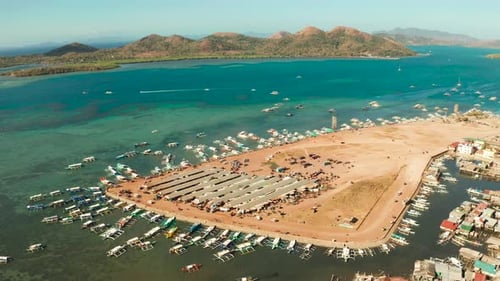 Coron Town Aerial View. Philippines, Palawan, Busuanga