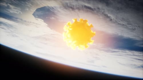 Coronavirus COVID-19 on the Earth Orbit