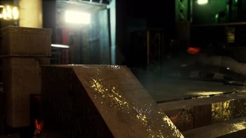Dark Futuristic Wet Urban Environment Loop
