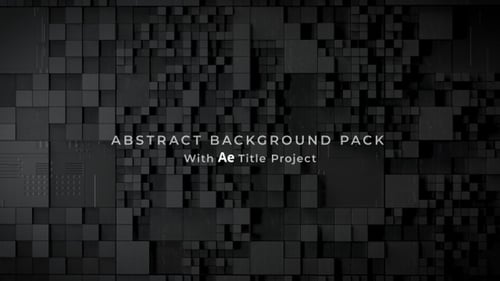 Abstract Dark Cubes Animation Background