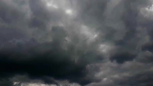 Nahtlose Schleife der Wolken. Gewitterwolken und blauer Himmel. Himmel und Wolken Timelapse