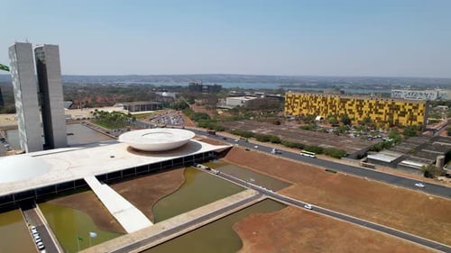 National Congress building at downtown Brasilia Brazil.