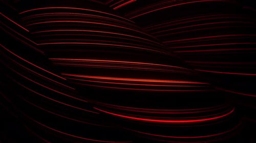 Abstract 3D black spirals with neon lines