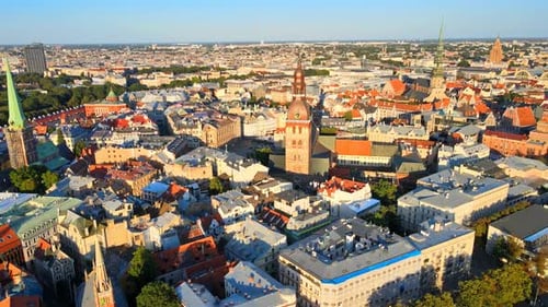 Riga old town panorama
