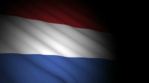 Realistic Waving Flag of the Netherlands
