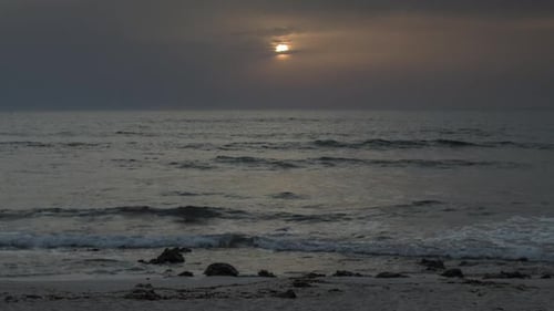 sunset dusk sea ocean sun beautiful landscape nature