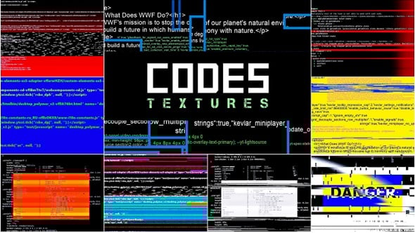 Codes Textures, Overlays Motion Graphics ft. coding & code - Envato