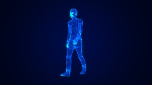 Man Walking 3D Hologramm V2