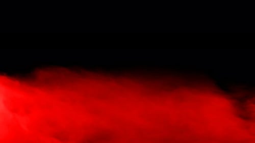 Abstract Red Clouds Flowing on Black Background