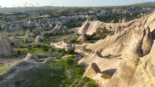Awesome aerial view of Goreme 4 K Turkey Cappadocia