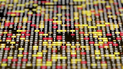 Abstract Futuristic Numeric Data Grid Animation