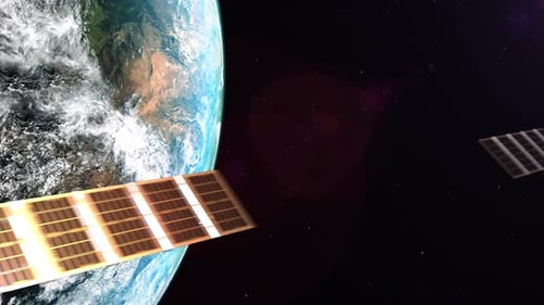 satellites volants en grand nombre à grande vitesse