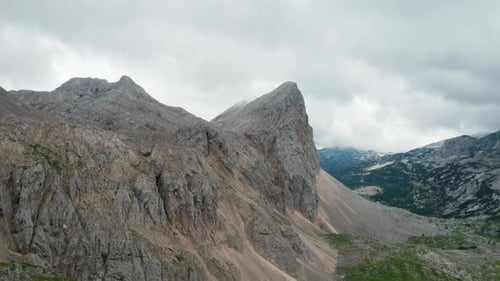 Drone Flight Of Rocky Mountain Peak