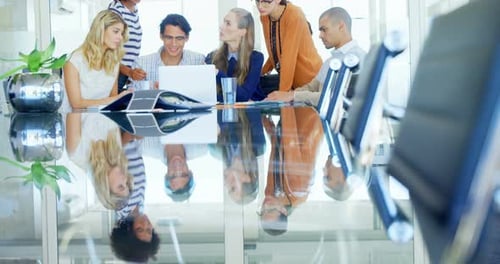 Business Team Meeting Around Conference Table