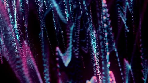 Abstract Glowing Particle Streams Motion Background