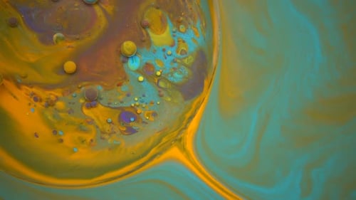 Abstract Colorful Ink Mixing Background