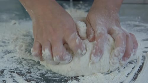 Knead the dough.