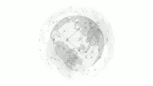 Grauer Plexus Planet Erde Weißer Hintergrund