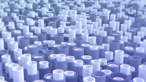 Abstract Waving Cylinders Geometric Background Loop