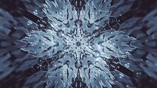 Glowing Abstract Snowflake