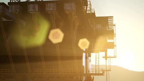 Plattform für Ölbohranlagen auf dem Meer