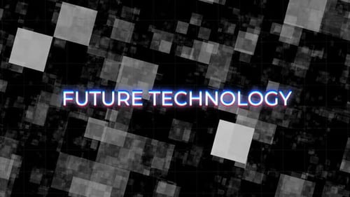 Future Technology Digital Glitch Text Background