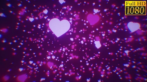 Herzen Bokeh-Partikel Hintergrund Vj Loops V1