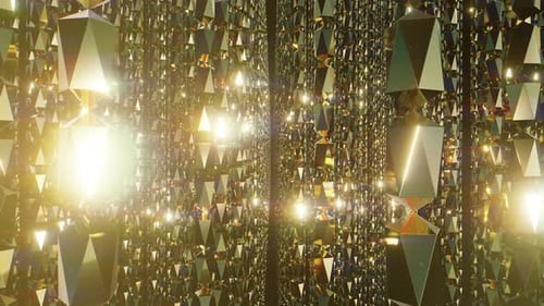 Luxury In Gold Chain Tunnel 01 4K