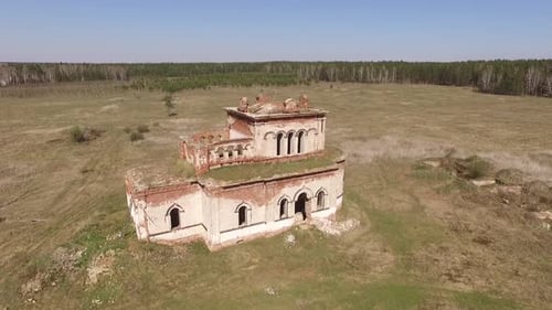 Abandoned Lonely Church in The Field 11