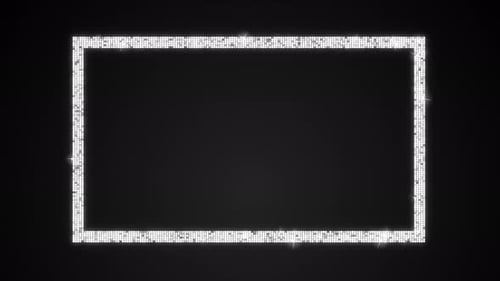 Glamour schimmernde rechteckige Boxschlaufe mit mattem