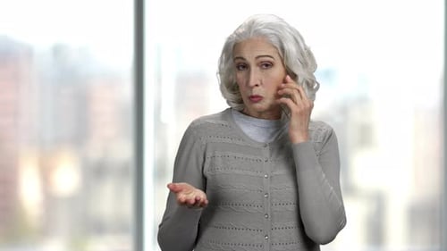 Senior Woman Talking on the Cell Phone