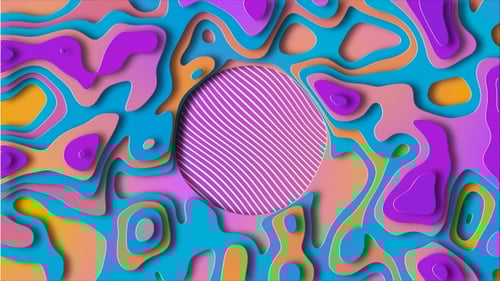 Vibrant Abstract Layered Background Loop with Circle Reveal