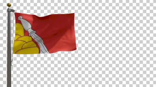 Waving Flag Animation With Alpha Channel For Graphics